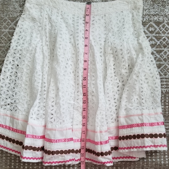 Willie Smith eyeletet & ribbon full skirt sz 10 - Picture 5 of 6